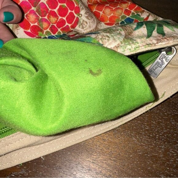 Paul Brent Embellished Pineapple Print Zipper Closure Crossbody Purse Bag - Picture 9 of 11